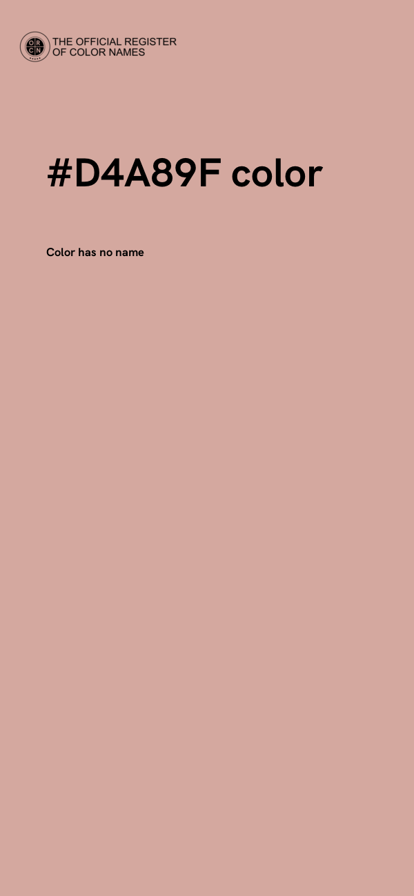 #D4A89F color image