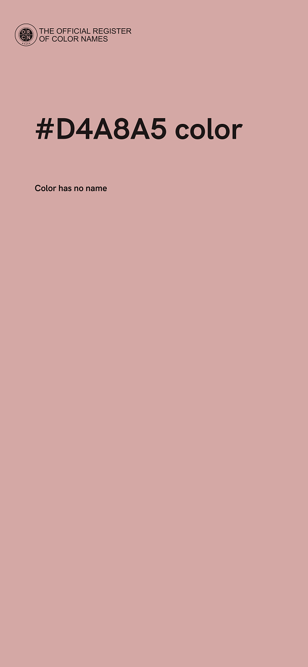 #D4A8A5 color image