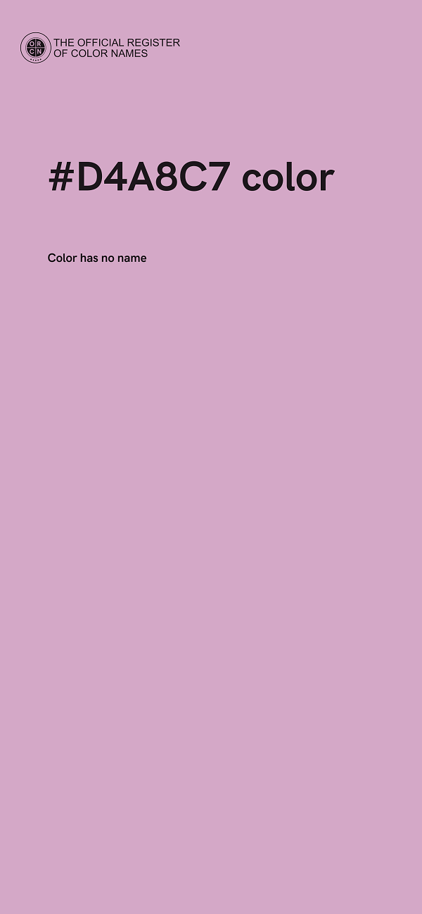 #D4A8C7 color image