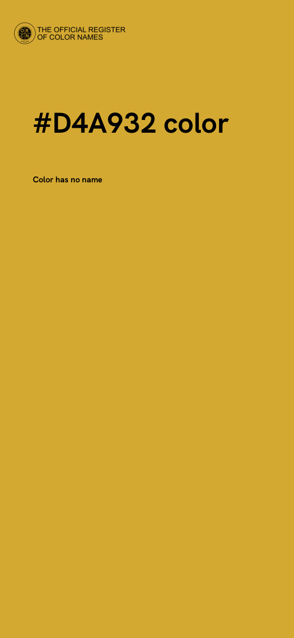 #D4A932 color image