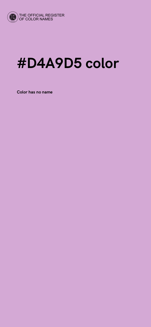#D4A9D5 color image