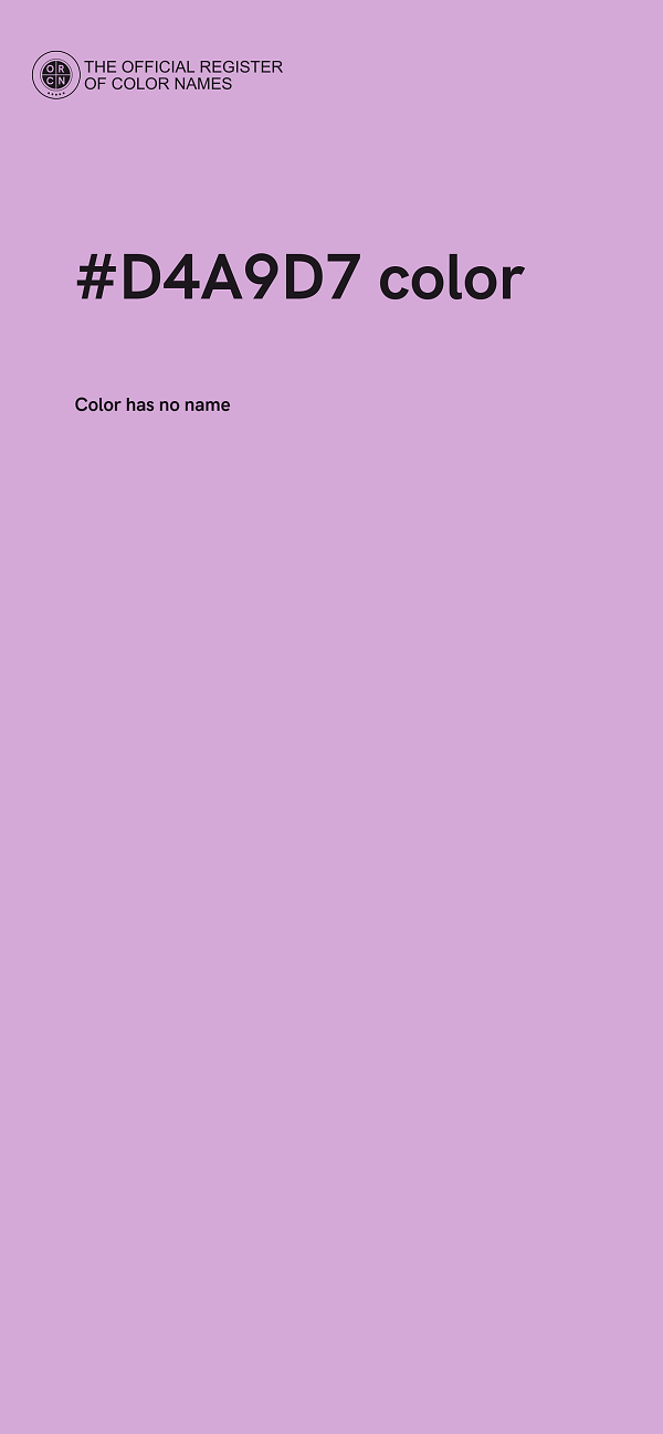 #D4A9D7 color image