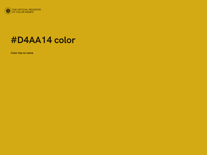 #D4AA14 color image