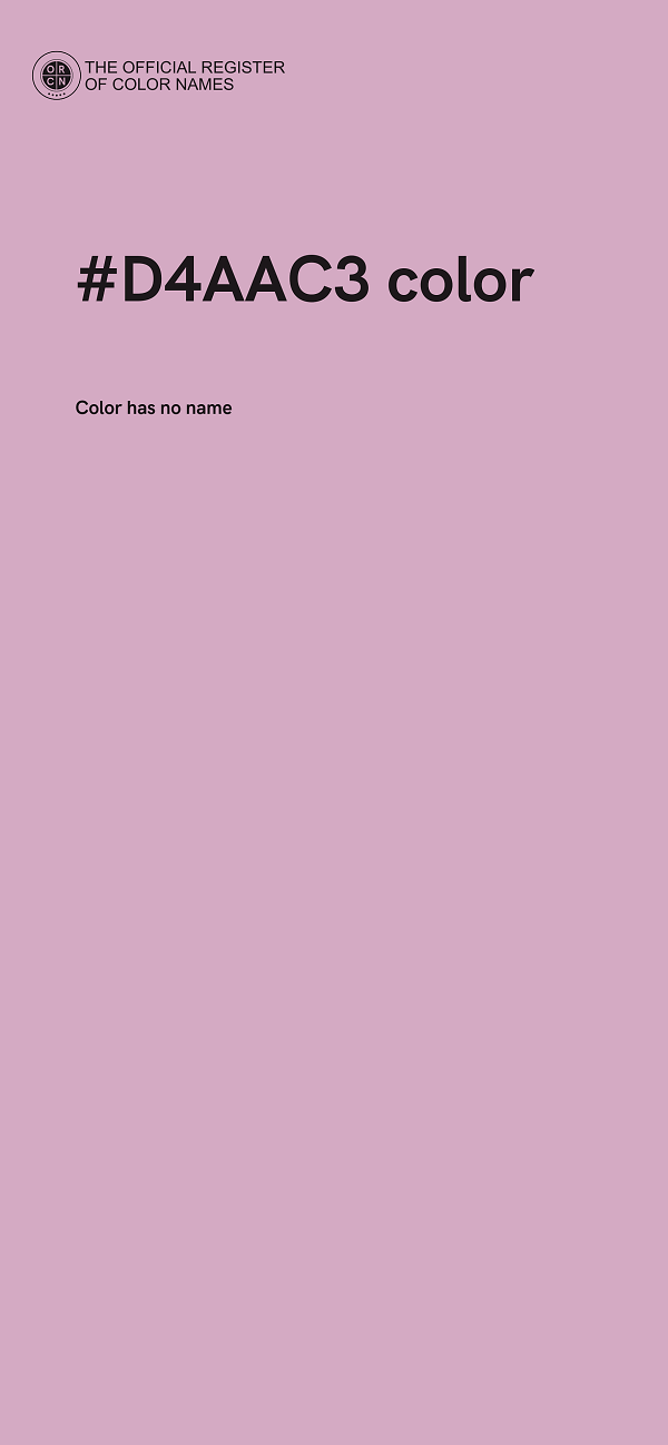 #D4AAC3 color image