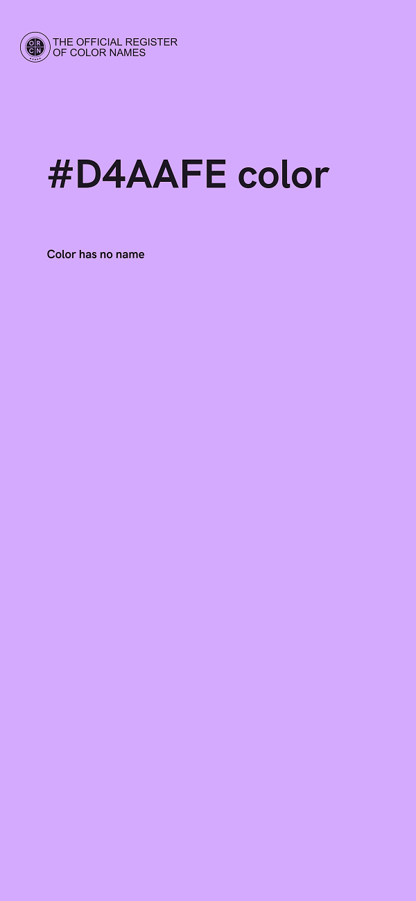 #D4AAFE color image