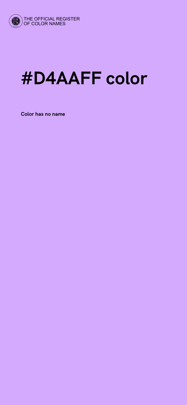 #D4AAFF color image