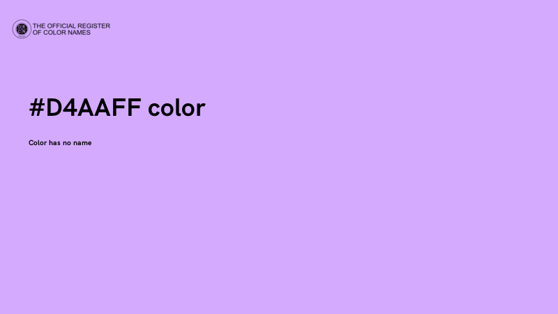 #D4AAFF color image