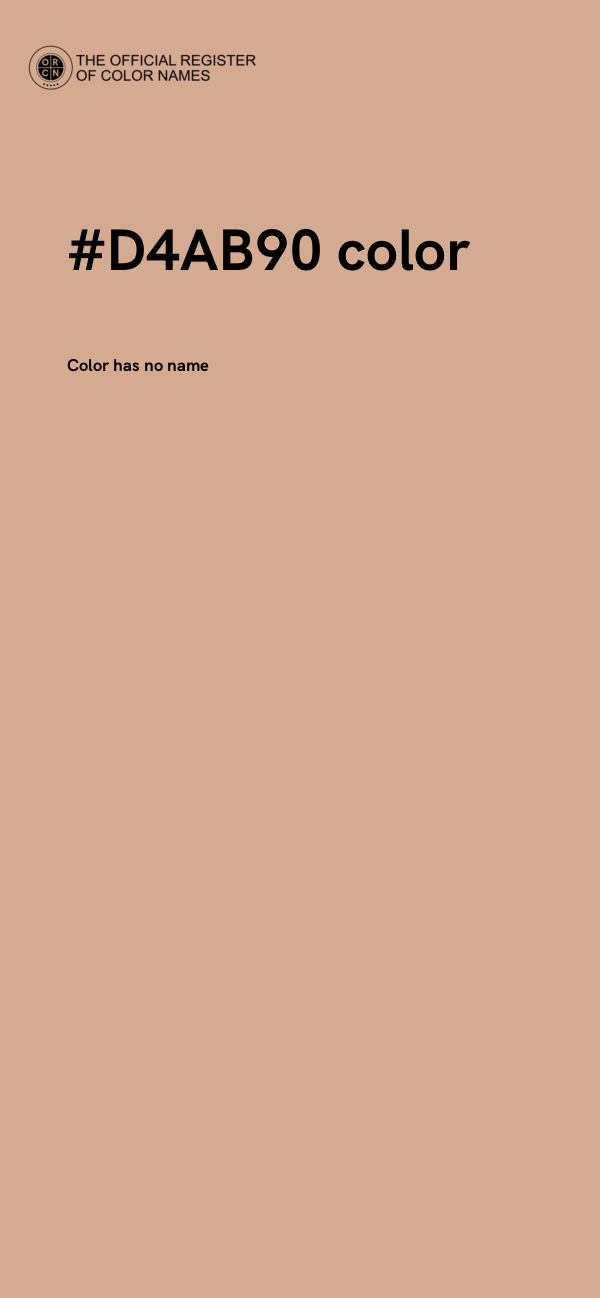 #D4AB90 color image