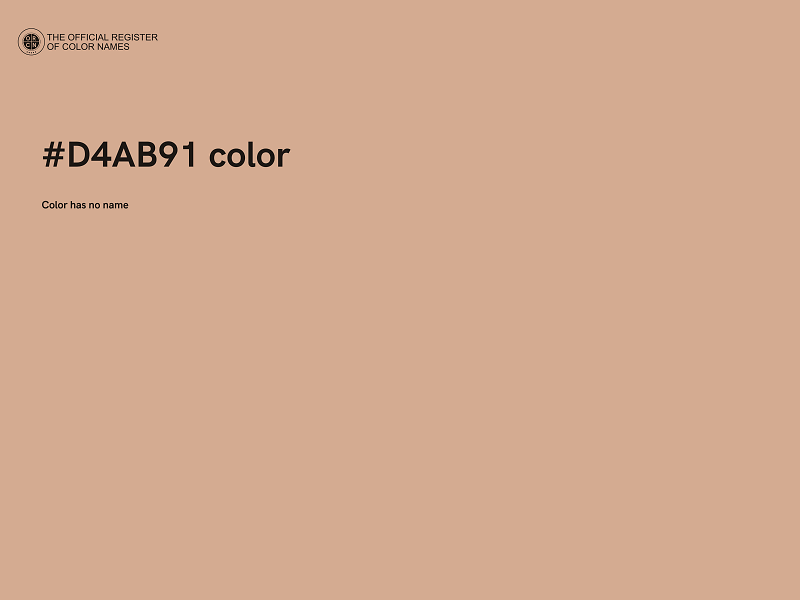 #D4AB91 color image