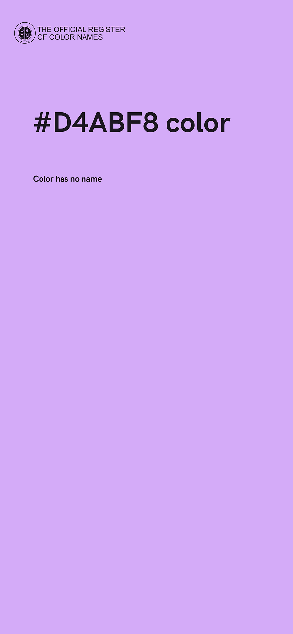 #D4ABF8 color image