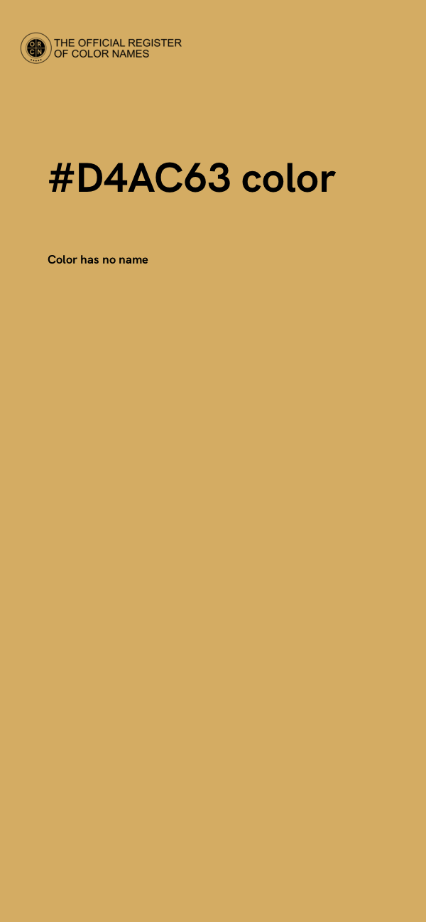 #D4AC63 color image