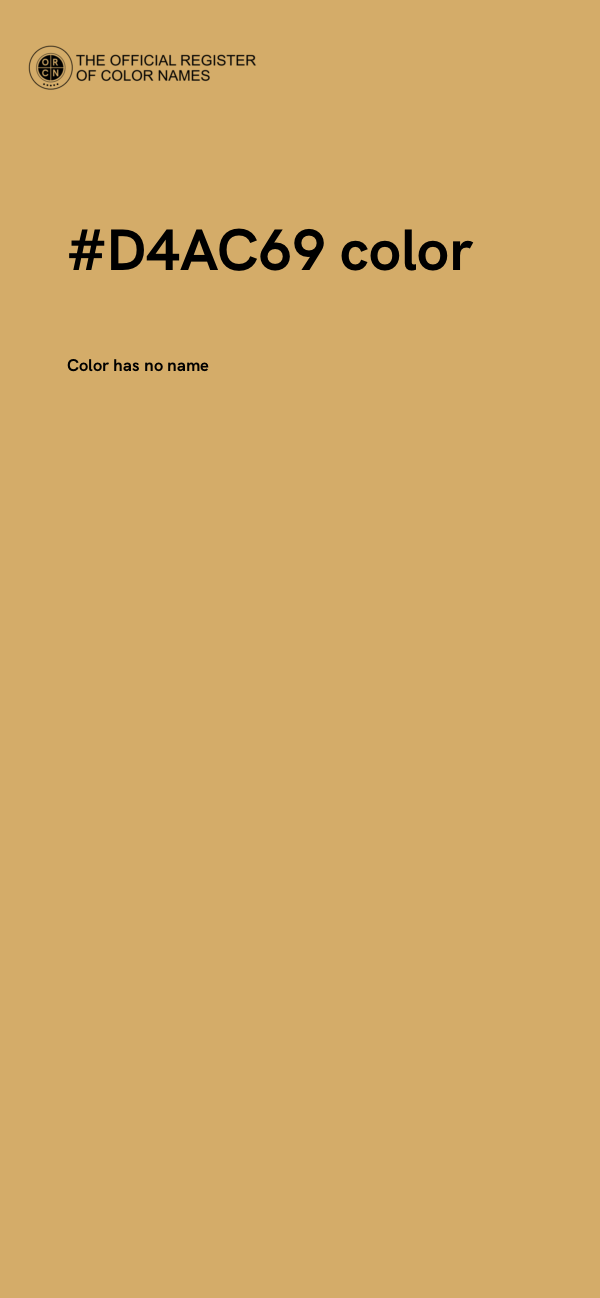 #D4AC69 color image