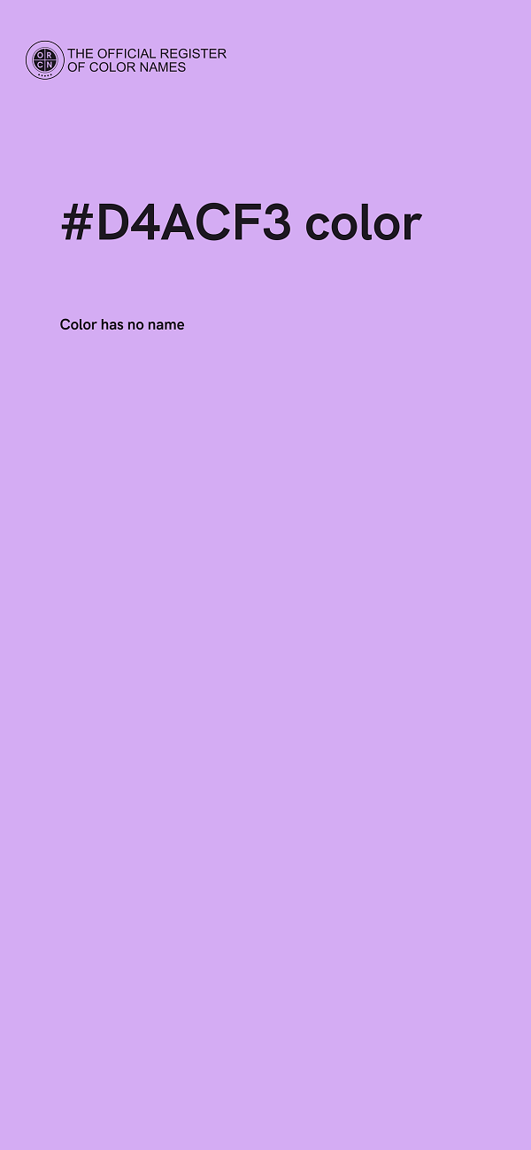 #D4ACF3 color image