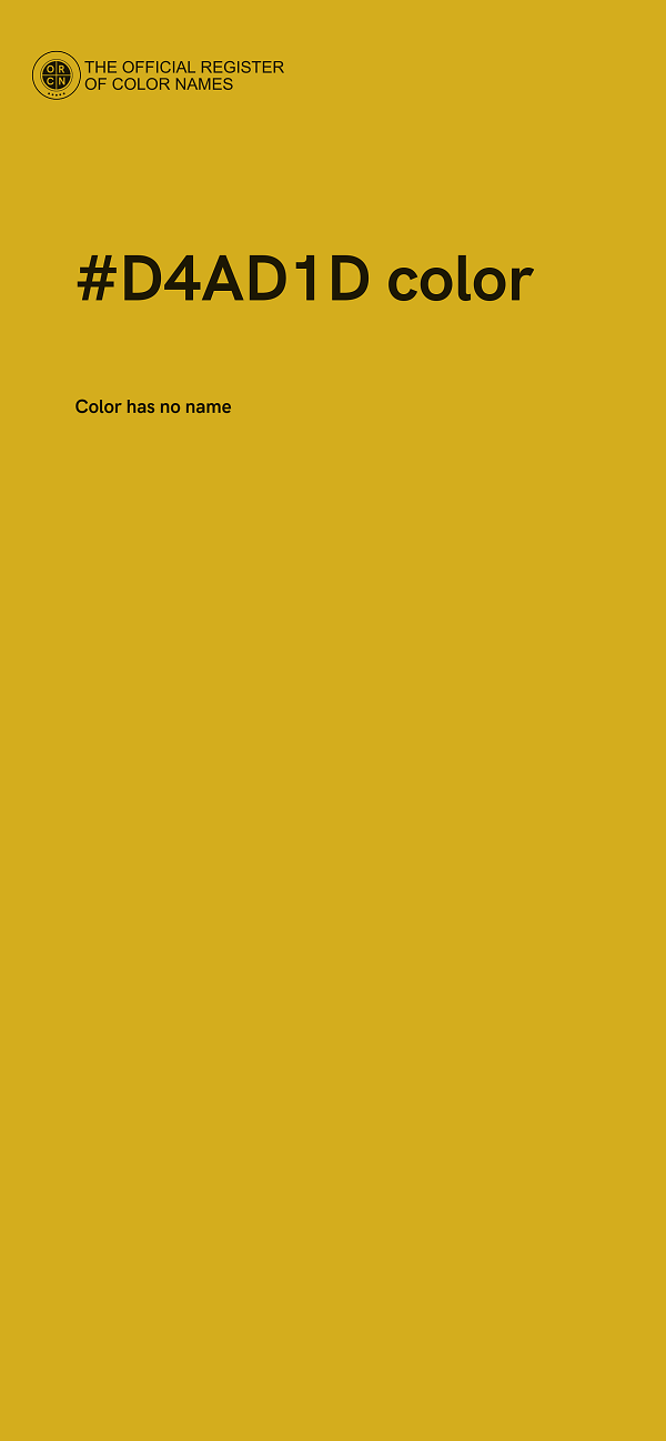 #D4AD1D color image