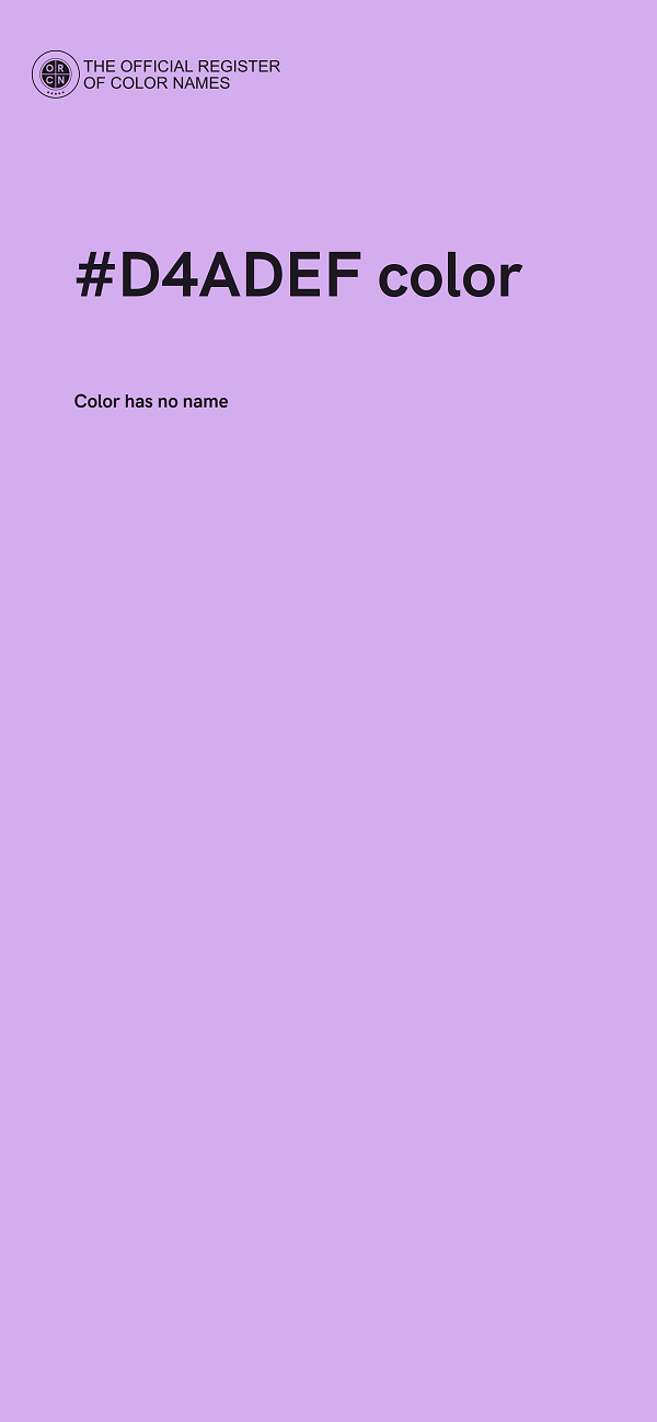 #D4ADEF color image