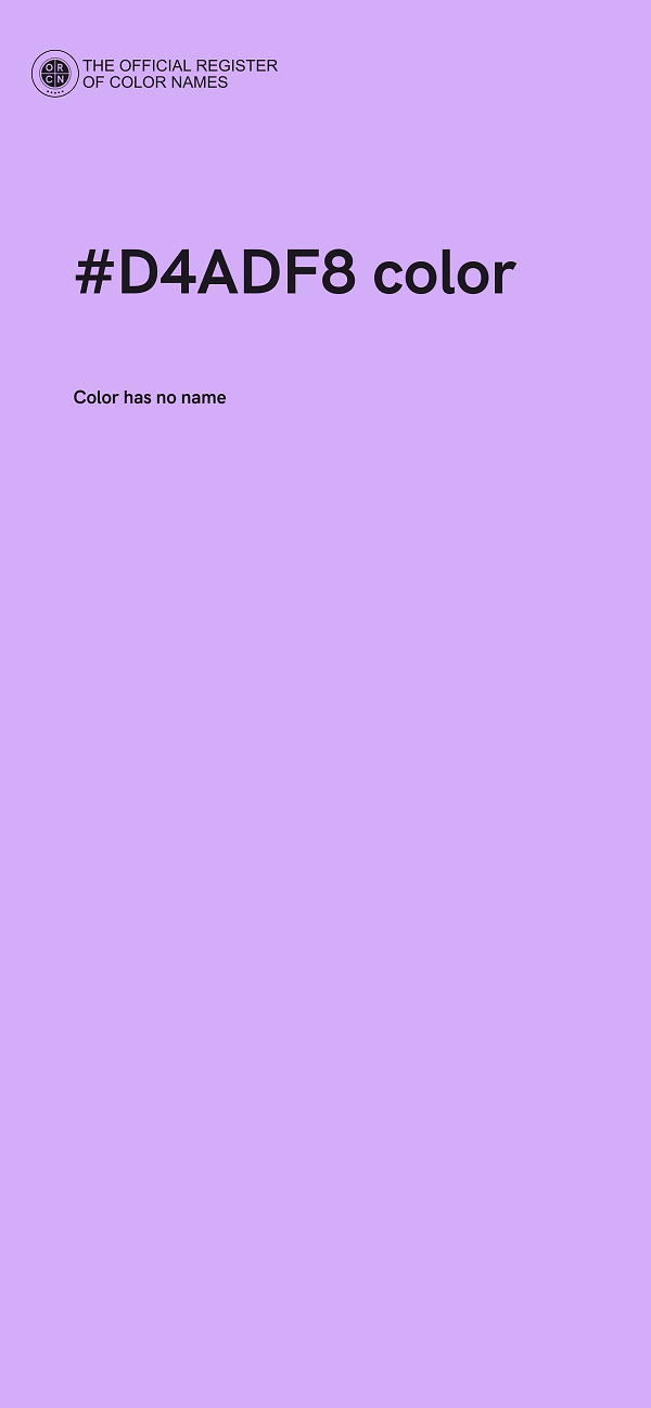 #D4ADF8 color image
