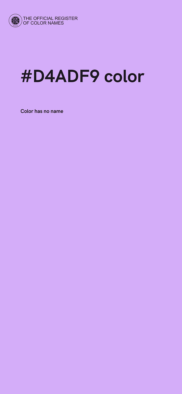 #D4ADF9 color image