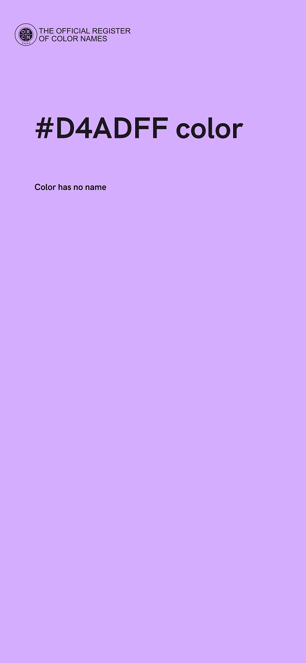 #D4ADFF color image