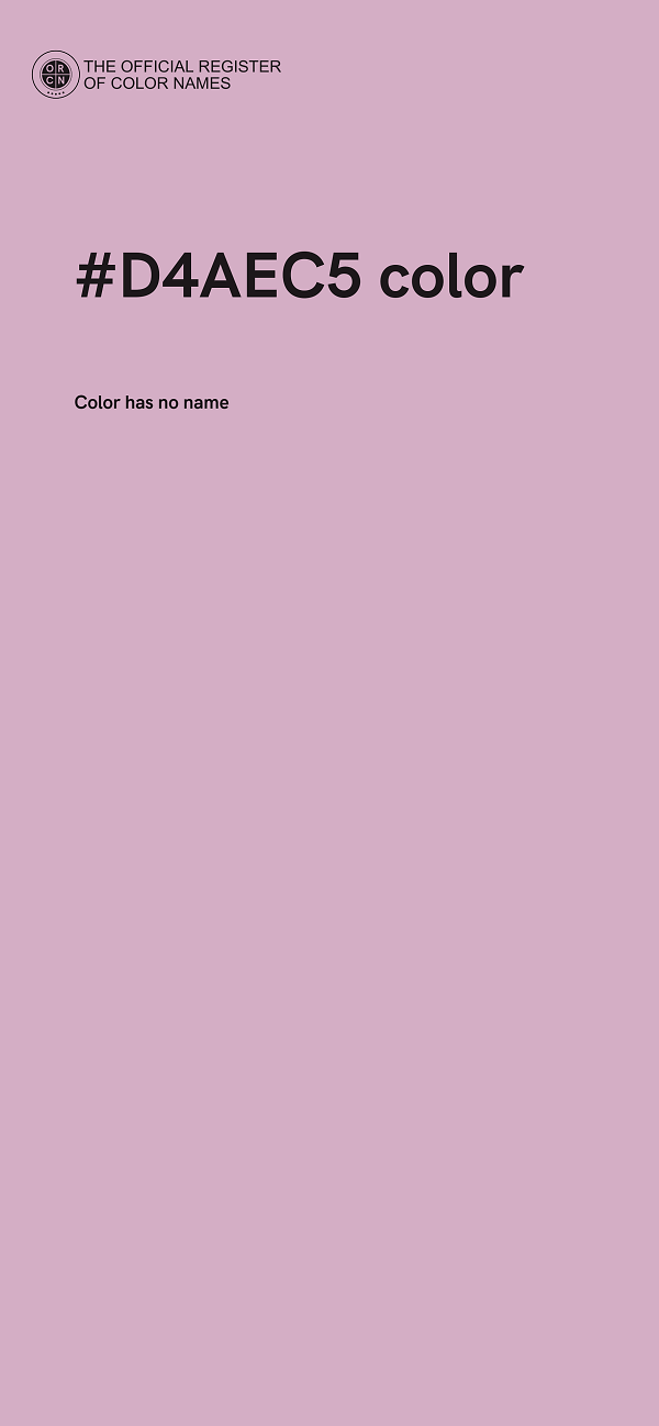 #D4AEC5 color image