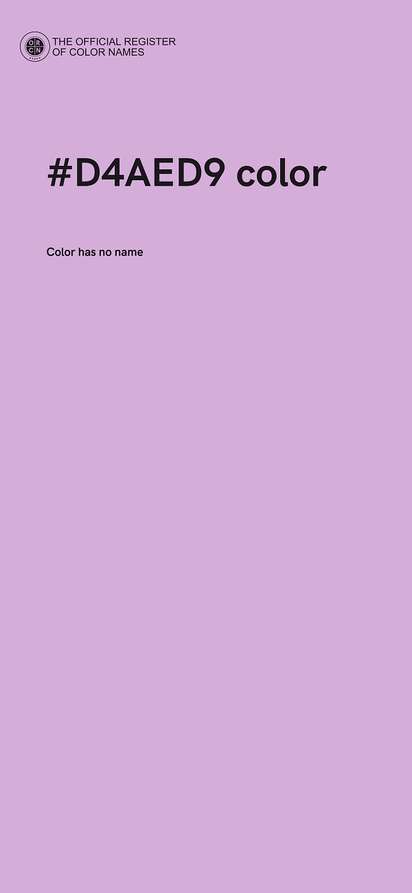 #D4AED9 color image