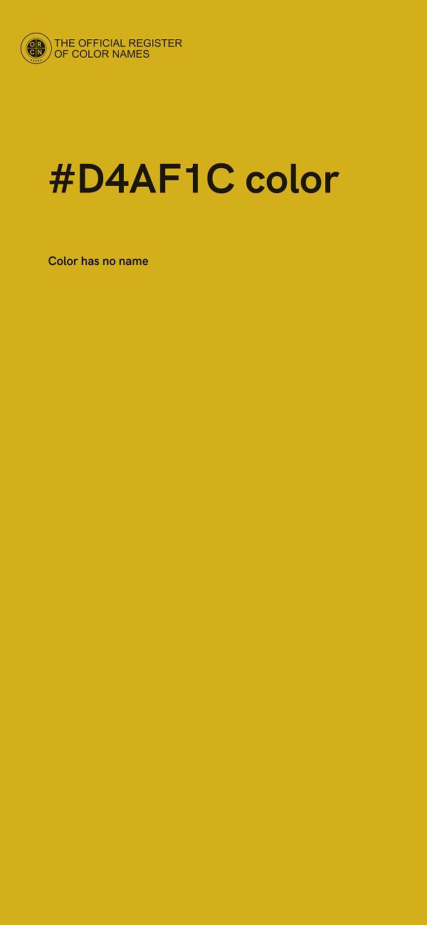 #D4AF1C color image