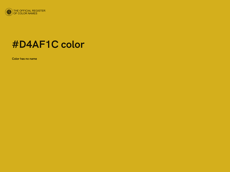 #D4AF1C color image