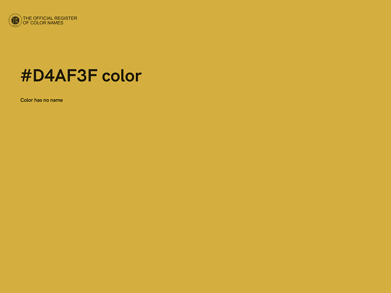#D4AF3F color image