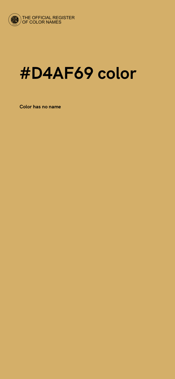 #D4AF69 color image
