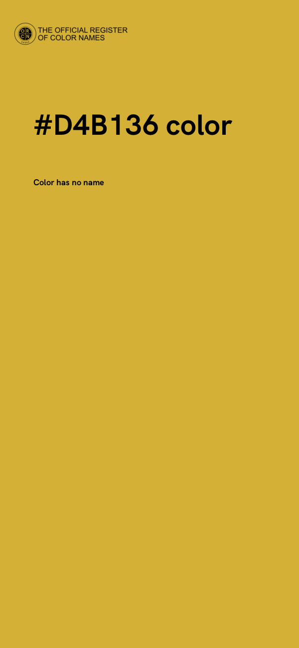 #D4B136 color image