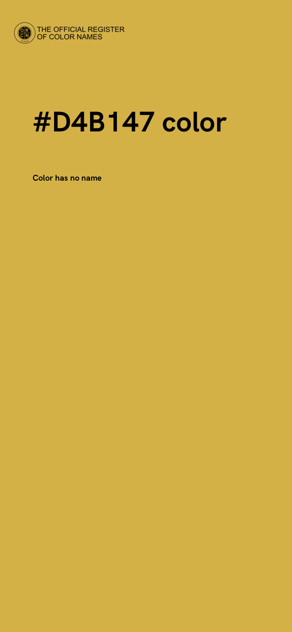 #D4B147 color image