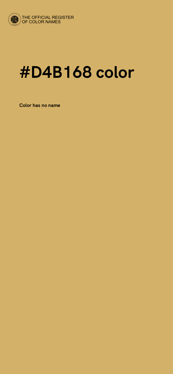 #D4B168 color image