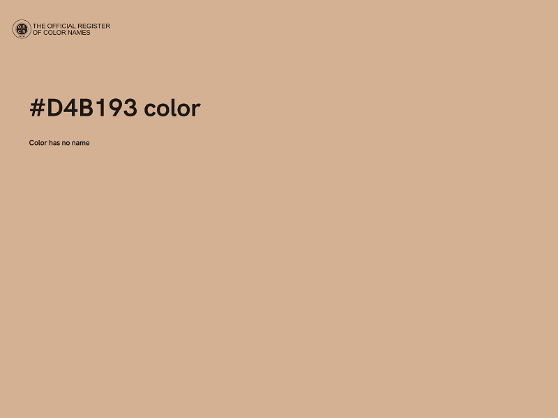 #D4B193 color image