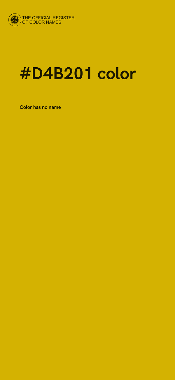 #D4B201 color image