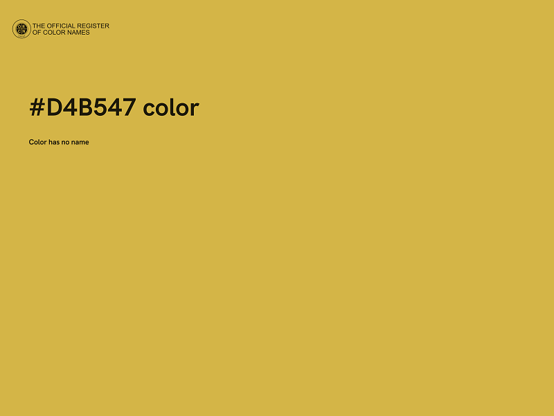 #D4B547 color image