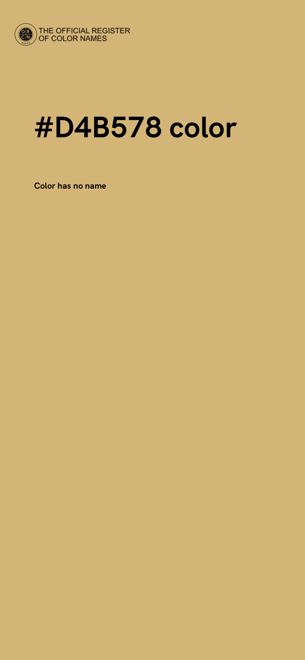 #D4B578 color image