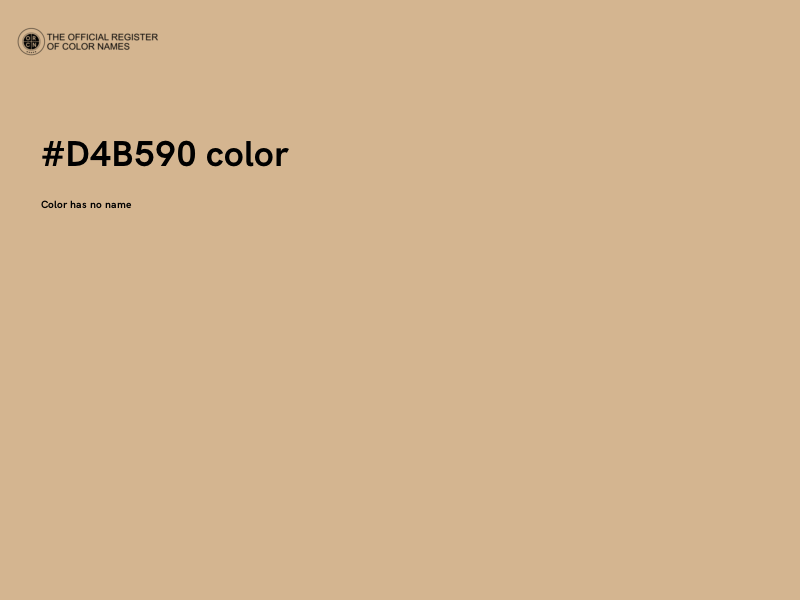#D4B590 color image