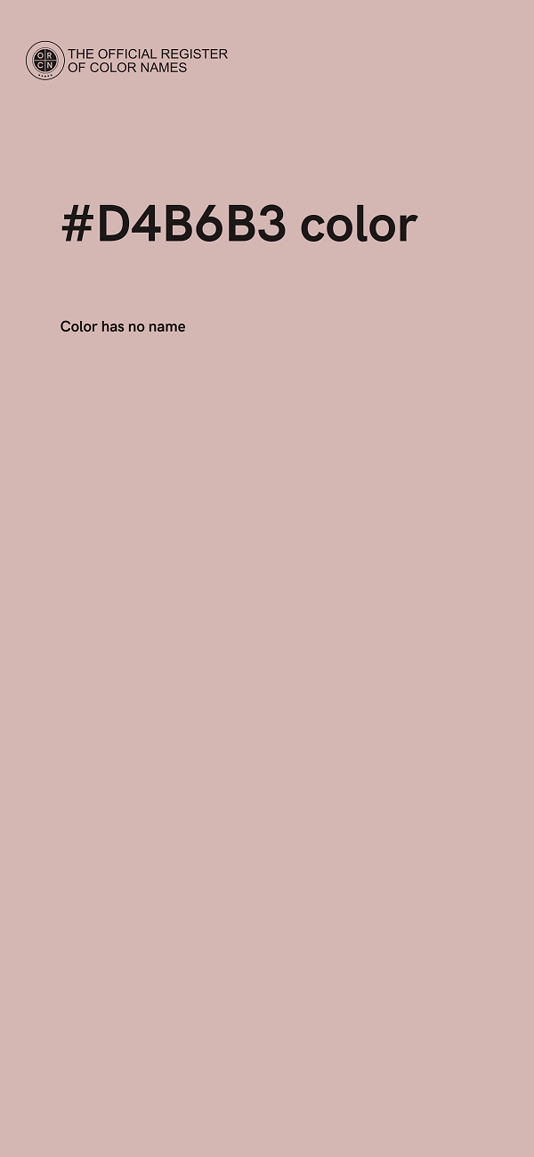 #D4B6B3 color image
