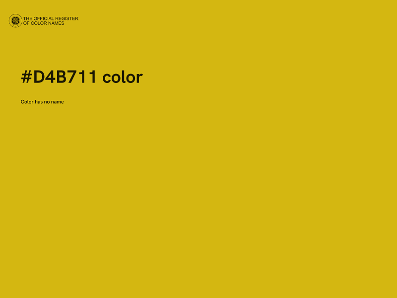 #D4B711 color image