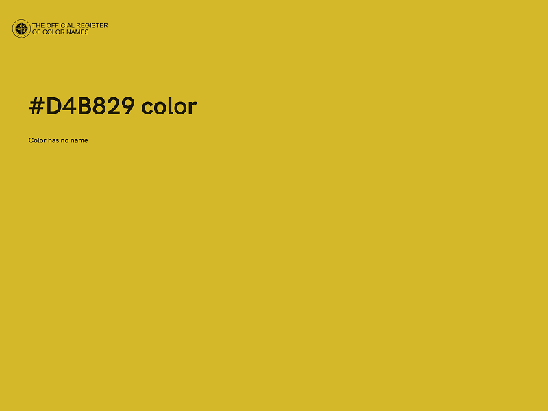 #D4B829 color image