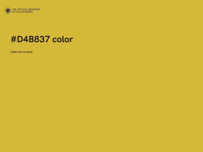 #D4B837 color image