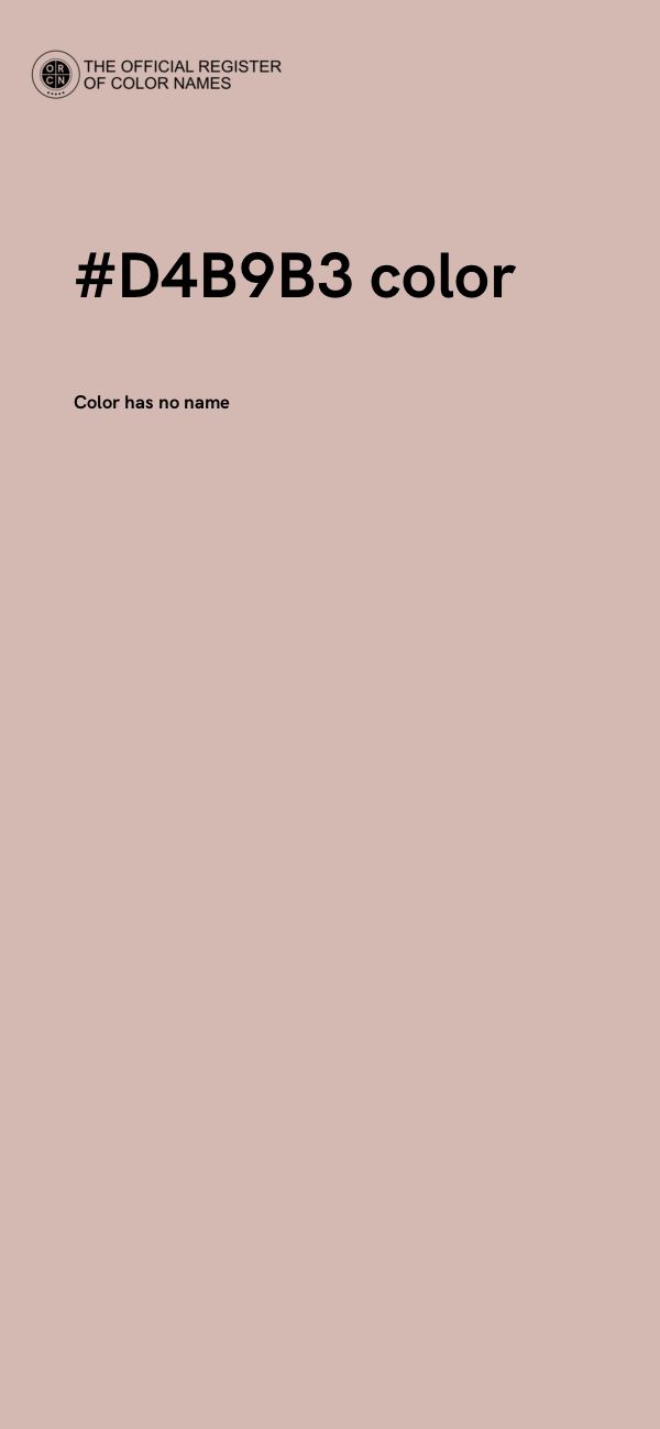 #D4B9B3 color image