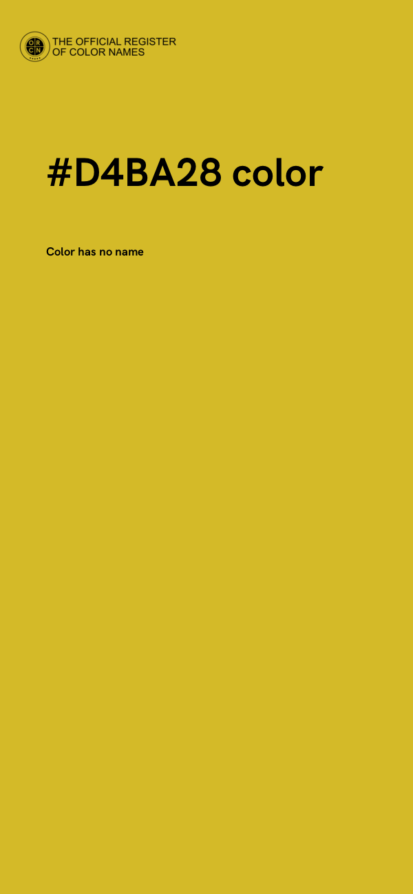 #D4BA28 color image