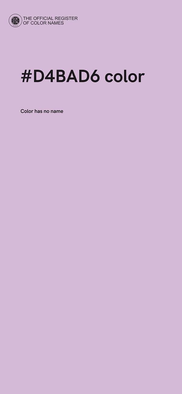 #D4BAD6 color image