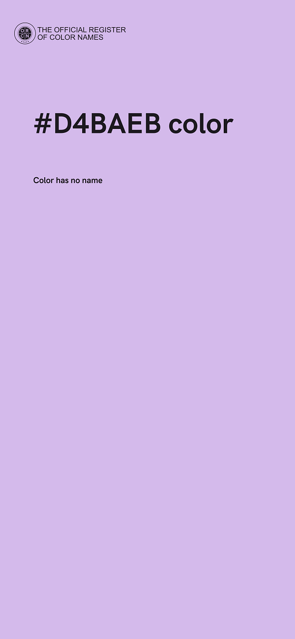 #D4BAEB color image