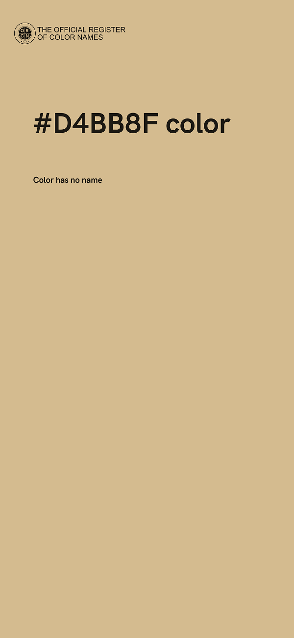 #D4BB8F color image