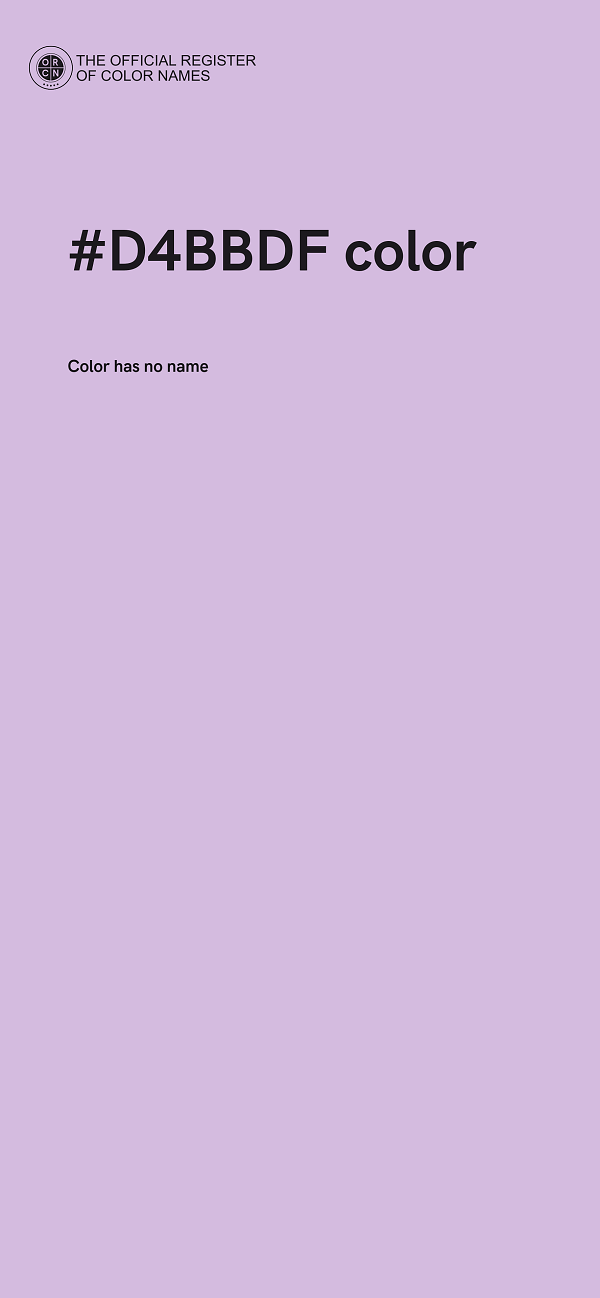 #D4BBDF color image