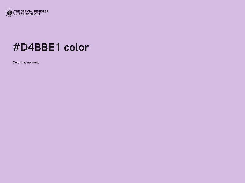 #D4BBE1 color image