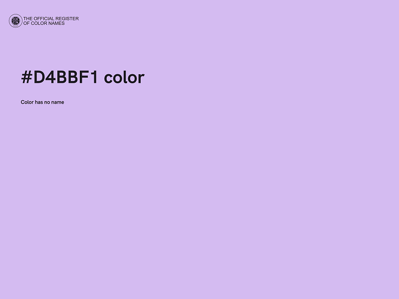 #D4BBF1 color image