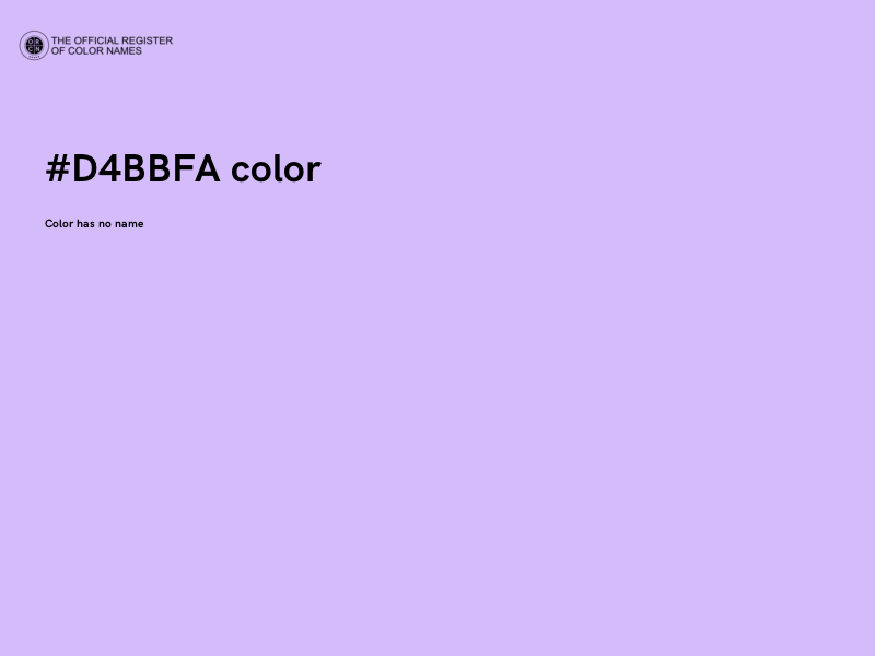 #D4BBFA color image