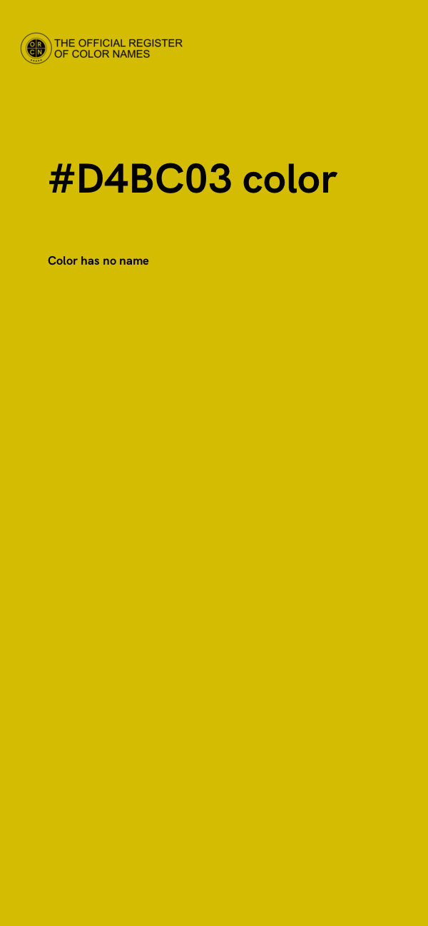 #D4BC03 color image